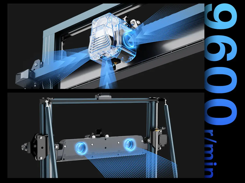 O sistema de resfriamento da impressora 3D Neptune 4 Max